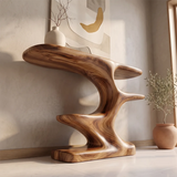 Modern Sculptural Console Table with Shelves | Organic Entryway Console Table for Contemporary Homes TH003-6721