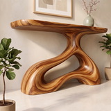 Organic Sculptural Console Table | Abstract Wave Console Table for Modern Entryway & Hallway TH003-3763