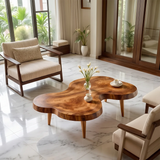Freeform Coffee Table with Organic Shape | Sculptural Modern Living Room Center Table