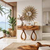 Modern Console Table with Drawers | Sculptural Entryway Console Table for Contemporary Homes TH003-6657