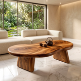 Organic Pebble Coffee Table | Sculptural Freeform Coffee Table for Modern Living Room TH003-1486