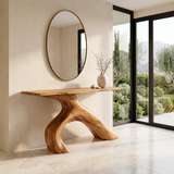 Modern Organic Console Table | Sculptural Asymmetrical Entryway Console Table TH003-3100