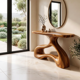 Organic Sculptural Console Table | Abstract Wave Console Table for Modern Entryway & Hallway TH003-3763