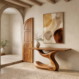 Modern Sculptural Console Table | Organic Entryway Console Table for Contemporary Living Spaces TH003-2542