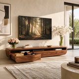 Modern TV Stand with Open Display Shelf & Three Hidden Drawers TT006-9LJE1TC
