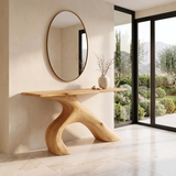 Modern Organic Console Table | Sculptural Asymmetrical Entryway Console Table TH003-3100