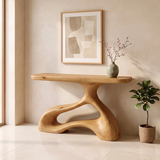 Organic Sculptural Console Table | Abstract Wave Console Table for Modern Entryway & Hallway TH003-3763