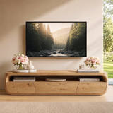 Modern TV Stand with Open Display Shelf & Storage Drawers TT006-5QMV1KJ