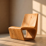Sculptural Armless Lounge Chair | Modern Low Profile Accent Chair