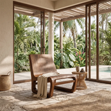 Sculptural Curved Lounge Chair | Modern Organic Low Profile Accent Chair