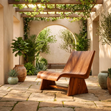Sculptural Curved Lounge Chair | Modern Minimalist Low Profile Accent Chair