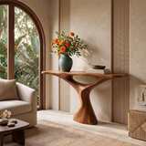 Sculptural Modern Console Table with Organic Curved Silhouette for Entryway & Living Room TT006-7778