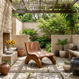 Sculptural Curved Lounge Chair with Arched Legs | Organic Modern Accent Chair