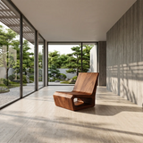 Sculptural Low Profile Lounge Chair | Modern Minimalist Curved Accent Chair