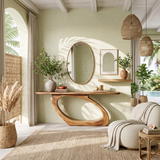 Organic Sculptural Console Table with Asymmetrical Loop Base for Modern Entryway TT006-2617