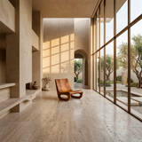 Sculptural Low Lounge Chair | Modern Organic Accent Chair with Open Loop Base