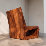 Sculptural Low Profile Lounge Chair | Modern Minimalist Curved Accent Chair
