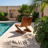 Sculptural Z-Frame Lounge Chair | Modern Low Profile Armless Accent Chair