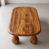 Modern Coffee Table | Organic Rounded Rectangle Cocktail Table TH003-4084