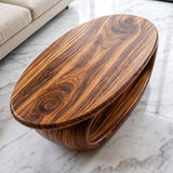 Modern Oval Coffee Table | Sculptural Open Base Center Table for Contemporary Living Room TH003-2681