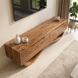 Sculptural TV Stand with 2 Drawers | Organic Modern Media Console TH003-3LLI8QY