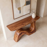 Organic Wave Console Table | Sculptural Entryway Console Table for Modern Hallway & Living Room TH003-5159