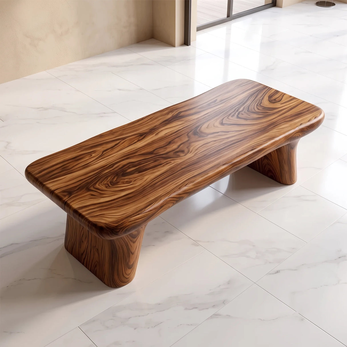 Modern Organic Coffee Table | Minimalist Sculptural Center Table for Contemporary Living Room TH003-9709