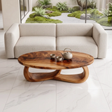 Modern Oval Coffee Table | Sculptural Organic Center Table for Living Room TH003-5584