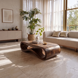 Sculptural Wave Coffee Table | Modern Organic Curved Living Room Center Table