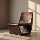 Sculptural Armless Lounge Chair | Modern Low Profile Accent Chair