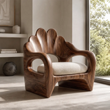Sculptural Flower Back Armchair | Organic Curved Lounge Chair for Modern Interiors
