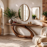 Organic Sculptural Console Table with Asymmetrical Loop Base for Modern Entryway TT006-2617