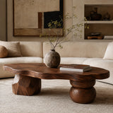 Sculptural Coffee Table with Mixed Artistic Legs | Organic Modern Statement Center Table