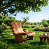 Sculptural Curved Lounge Chair | Modern Minimalist Low Profile Accent Chair
